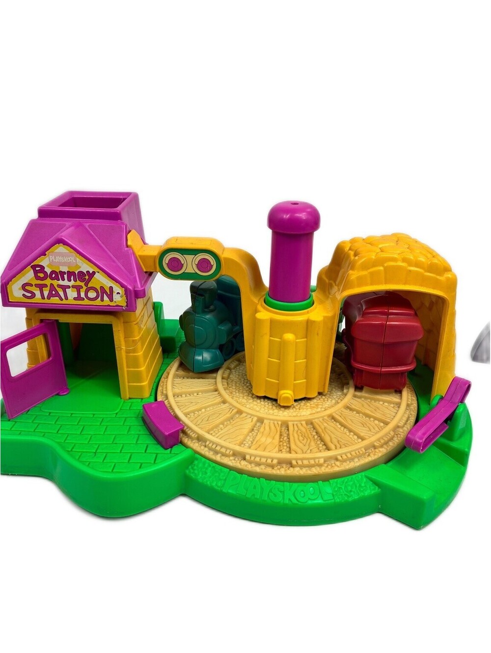 Playskool Barney Train Station Playset Preschool Toy Vintage 1990s Rare